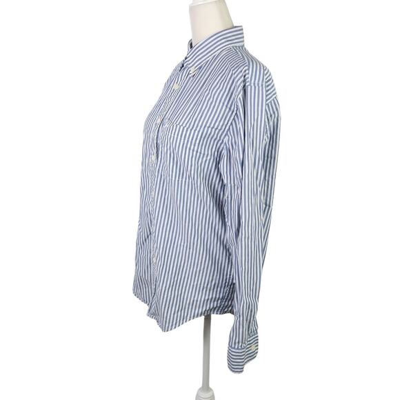 Abercrombie & Fitch blue and white stripe button-down shirt Mens S - Picture 3 of 7